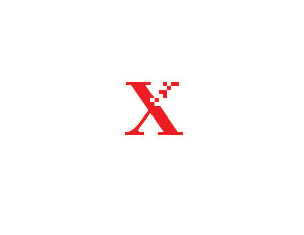 大红色的X字母做的公司标志设计