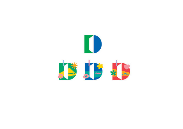 4个D字母组合的LOGO设计