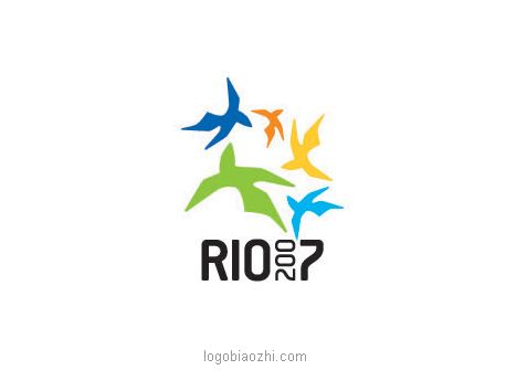 RIO2007与五只飞鸟元素的标志