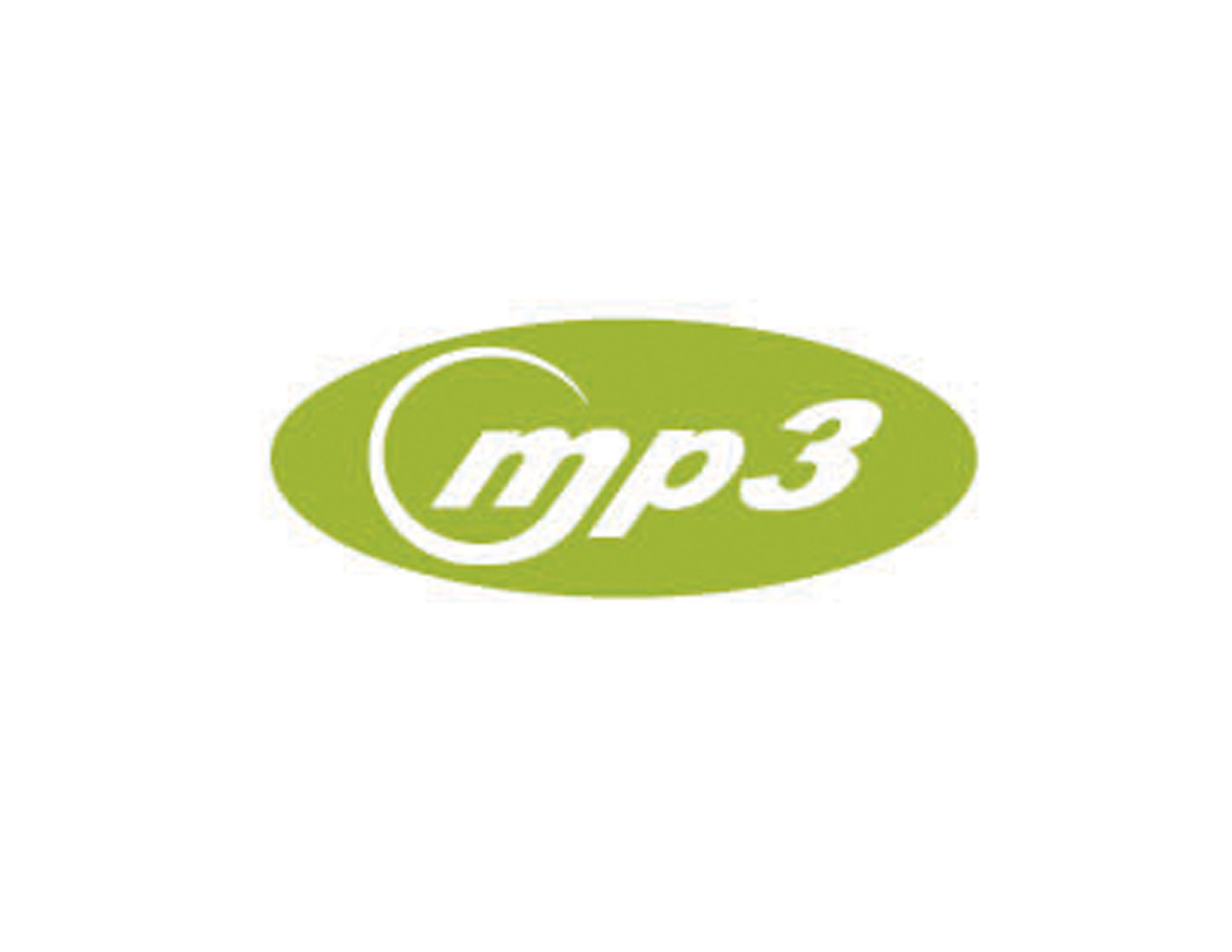 MP3商标图形用绿色的椭圆形体现轻快舒心的感觉